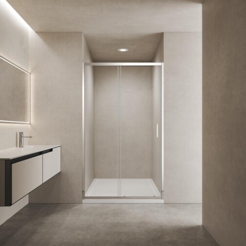 Thys Sydney douche schuifdeur chroom helder nanoglas 8mm – 4 maten