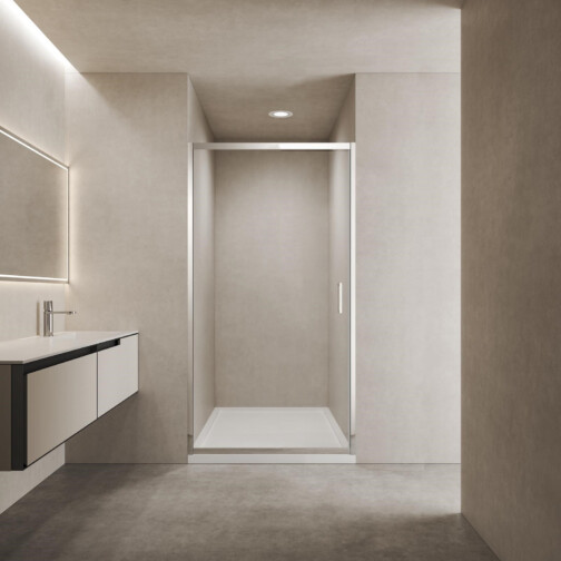 Thys Darwin nis zwaaideur chroom helder glas 8mm – 2 maten