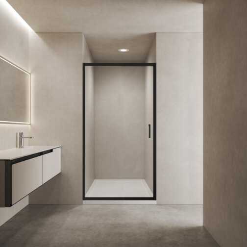 Thys Darwin nis zwaaideur zwart helder glas 8mm – 2 maten