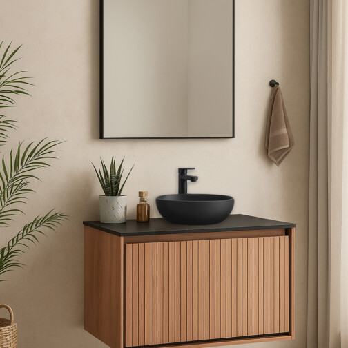 Thys Solo Goya onderkast 2 maten eik/zwart mat