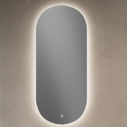 Badkamerspiegel ovaal verticaal Nina indirecte LED verlichting 50 x 90 cm