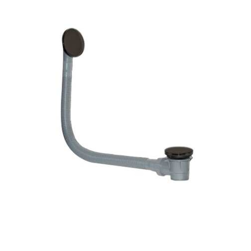 Badafvoer – overloopcombinatie – Click waste Gun metal