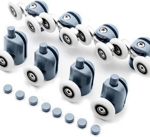 Allibert Douchecabine Wielenset – 23 mm – 8 Stuks (4 boven, 4 onder) – Geschikt voor Uyuni, Happy, Everest en Gipsy