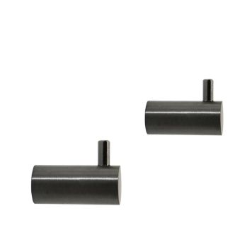 Nortiq House wandhaken gun black (2 stuks)