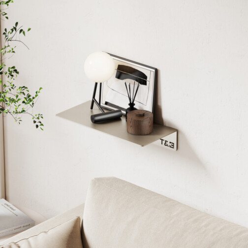 T&B Wandplank / Planchet - Mat Beige|Zand|Klei|Greige - 20 cm