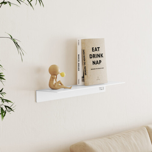 T&B Wandplank / Planchet - 40 cm – mat wit