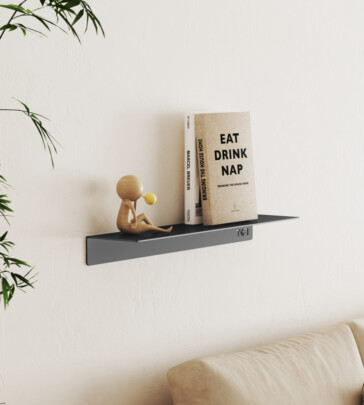 T&B Wandplank / Planchet - 40 cm - mat zwart