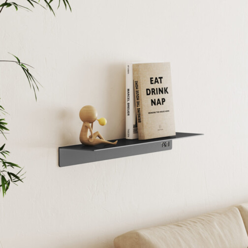 T&B Wandplank / Planchet - 40 cm - mat zwart