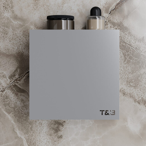 T&B Wandplank / Planchet - 25x25 cm - geborsteld aluminium