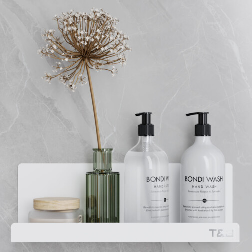 T&B Wandplank / Planchet - 30 cm - mat wit