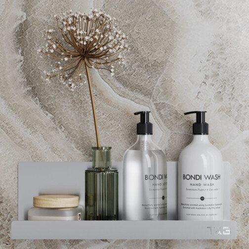 T&B Wandplank / Planchet - 30 cm - geborsteld aluminium