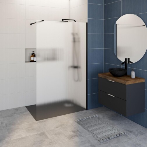 Allibert GIA WALK IN douchewand met geribbeld glas 120x200cm