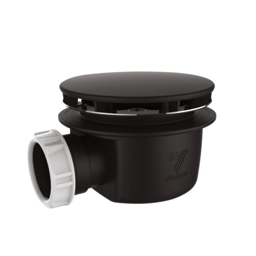 Allibert douche afvoerplug extra plat mat zwart