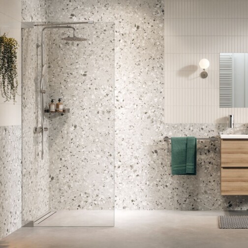 Sealskin Pure Inloopdouche type A3 100 cm, 8 mm helder veiligheidsglas met antikalklaag Zilver hoogglans