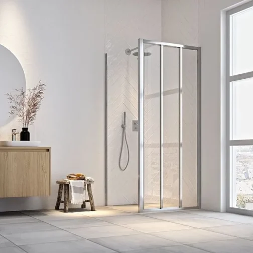 Sealskin Hooked zijwand zilver 90 cm