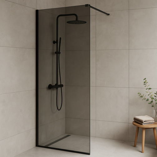 Thys Thytan inloopdouche grijs glas 8mm - 5 maten