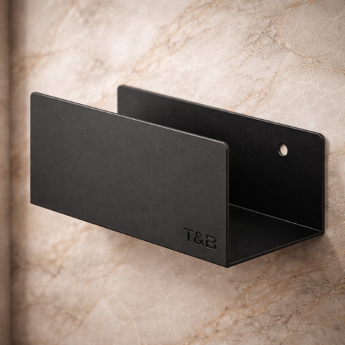 T&B Wandplank / Planchet - 20 cm - mat zwart