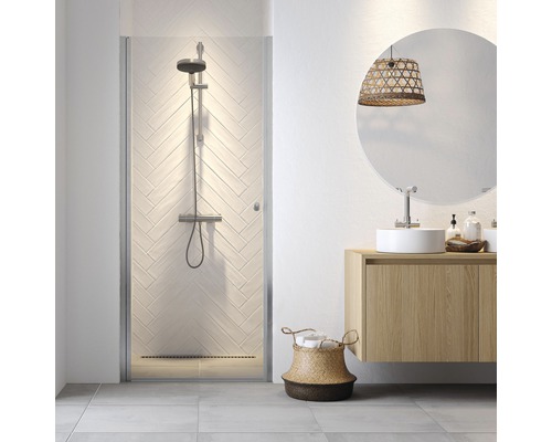 Sealskin Hooked draaideur in nis zilver 90x200cm