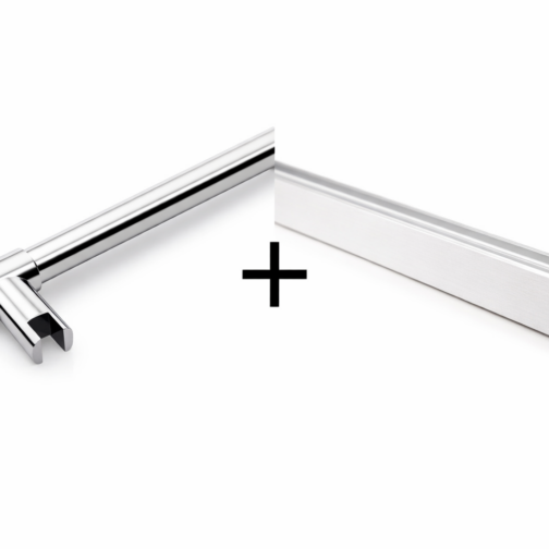 Thys Thytan shower panel U-profiel met 1 stang chroom