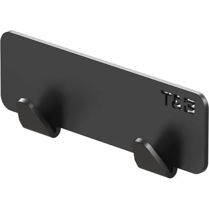 T&B dubbele haak - 16.6 cm - mat zwart