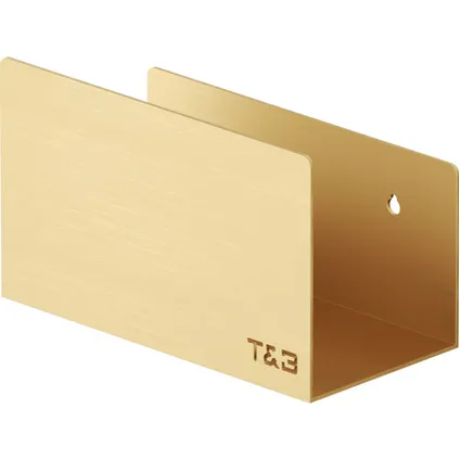 T&B Wandplank / Planchet - 20 cm - geborsteld goud