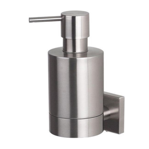 Dispenser voor vloeibare zeep drager van roestvrij staal met chromen MATE