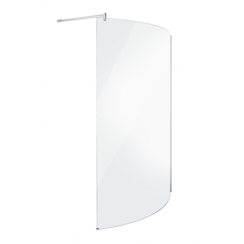 Allibert Wings gebogen walk-in douche wand 210-125cm - omkeerbaar