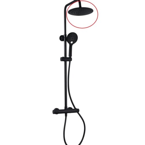 Losse zwarte stortdouche douchekop, vervanging 1/2" aansluiting