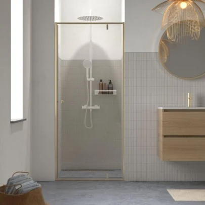 Sealskin Contour draaideur nis 100 cm goud geborsteld