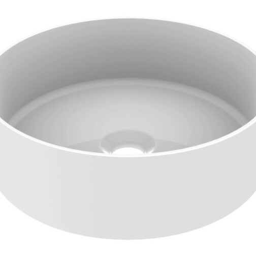 Allibert Rango porseleinen opbouw waskom rond 36 cm