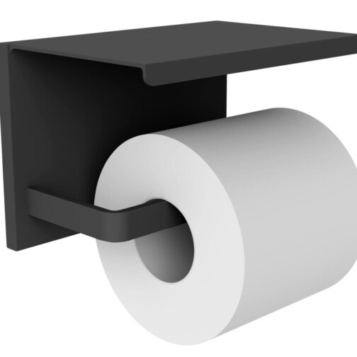 Allibert LOFT-GAME wc-papierhouder mat zwart