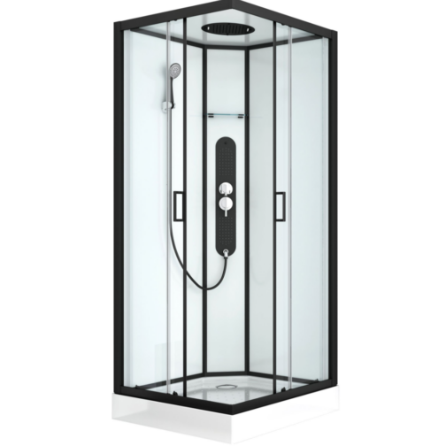 Allibert UYUNI complete douchecabine vierkant, wit/transparant 90x90 cm vrijstaand