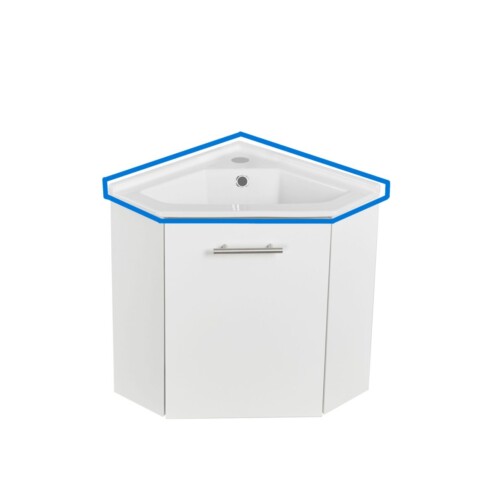 Wastafel t.b.v. corner pack Allibert, porselein, kleur wit