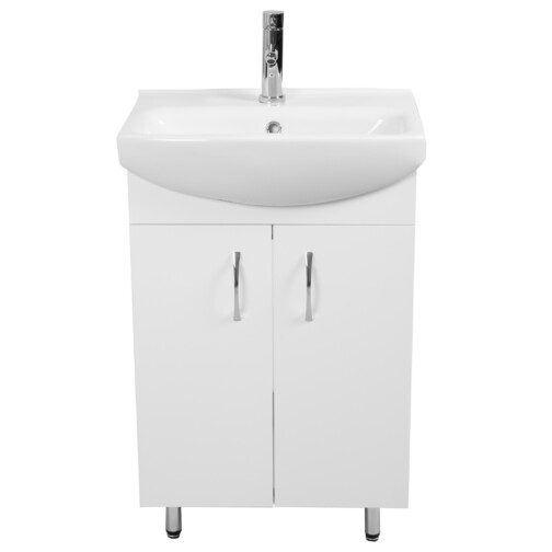 ODESSA badkamermeubel 55 cm – wastafel + kast – wit