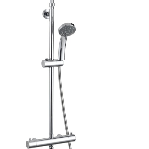 Nortiq Classic regendoucheset met thermostaat regendouche 22 cm chroom