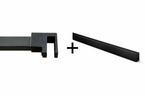 Thys Thytan shower panel U-profiel met 1 stang zwart