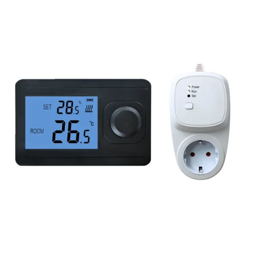 "Otus" Draadloze RF Wifi thermostaat - Mat Zwart - Type P: Plug-in ontvanger