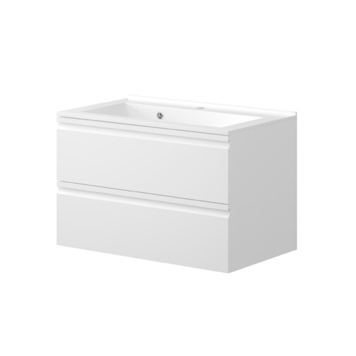 Nortiq Sydney badmeubel onderkast 80 cm mat wit met 2 lades softclose